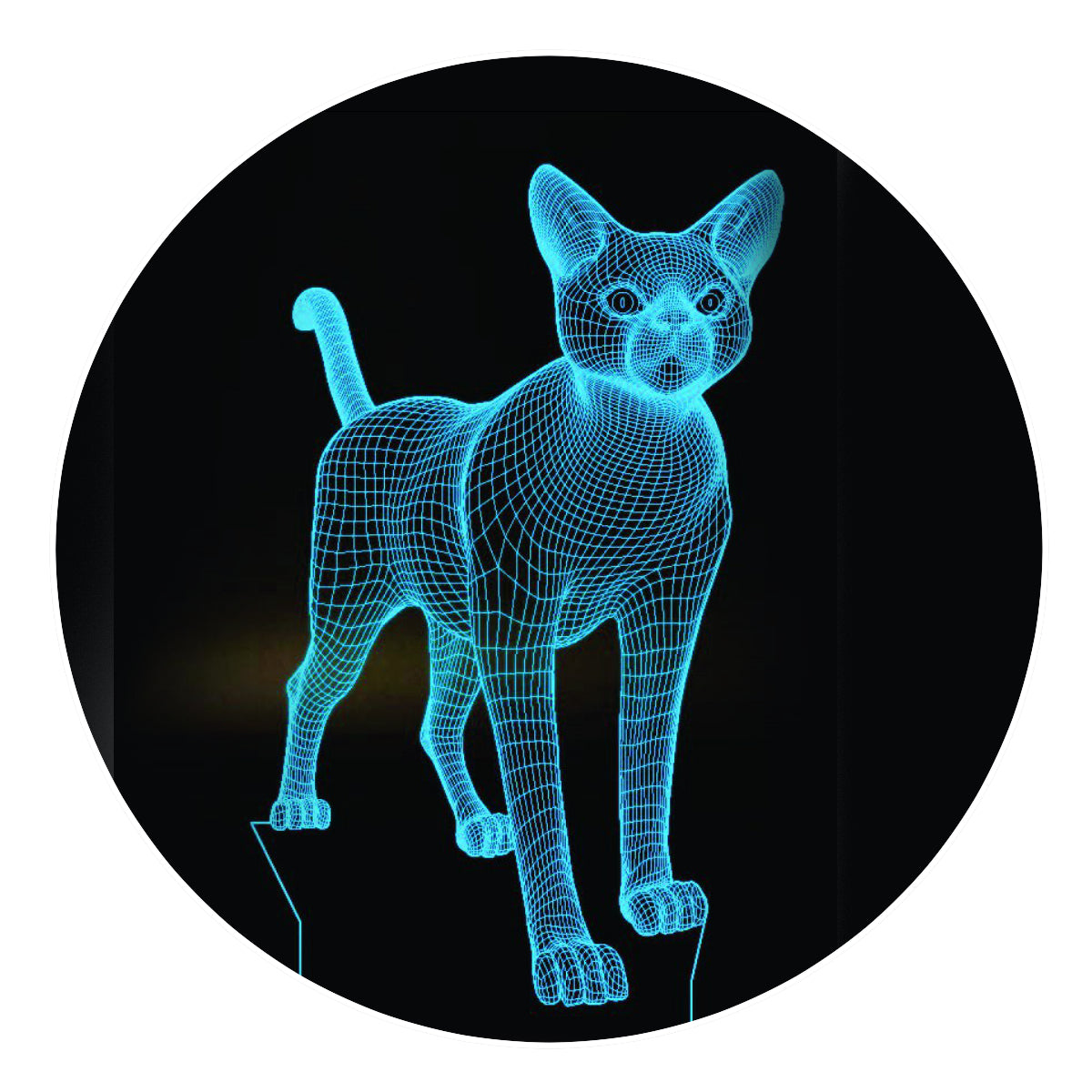 Lámpara 3D Led Gatito Felino Michi 06