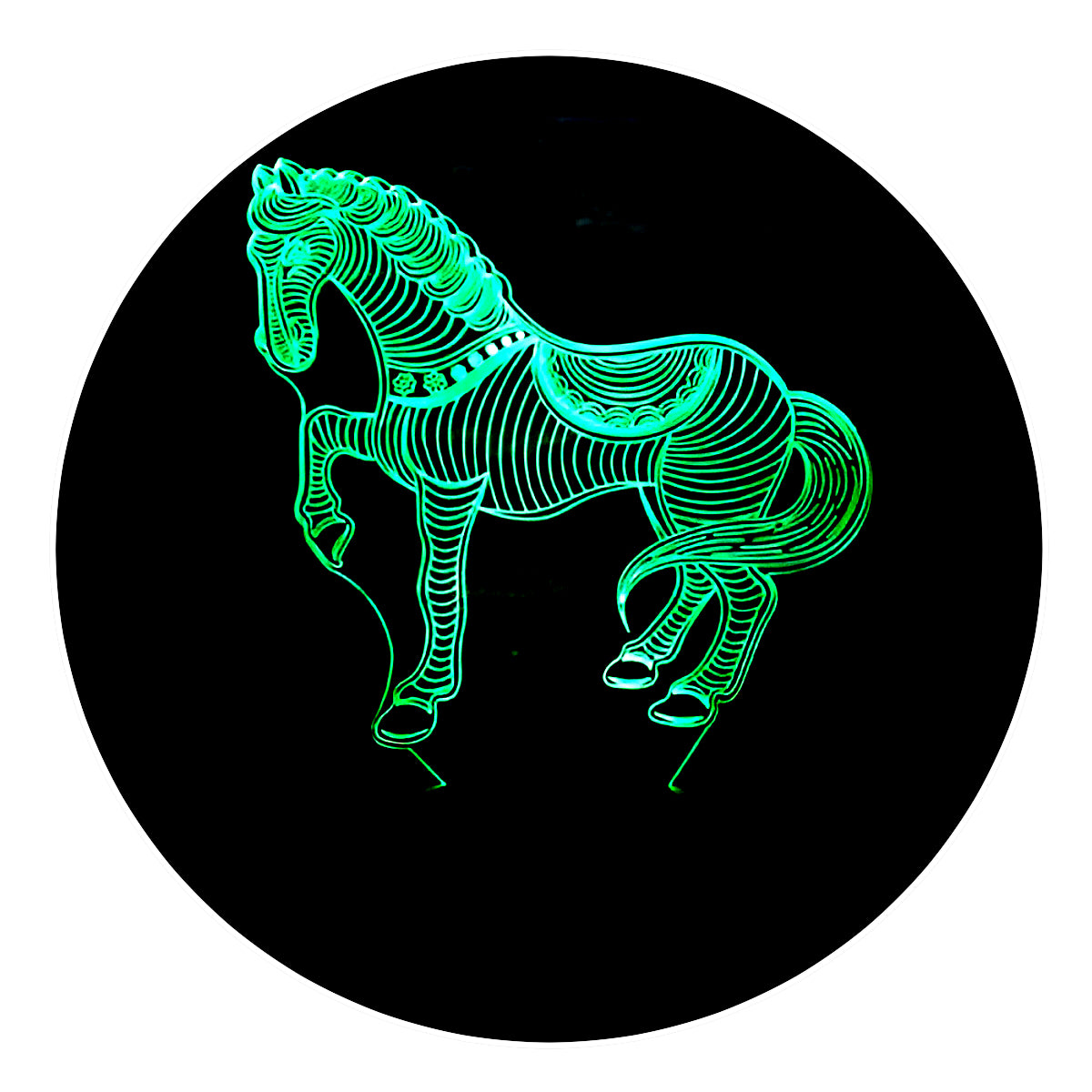 Lámpara 3D Led Caballo 02 Mundo Animal