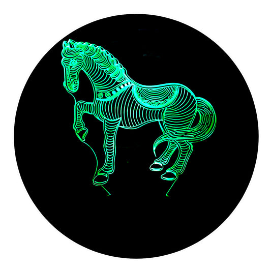 Lámpara 3D Led Caballo 02 Mundo Animal