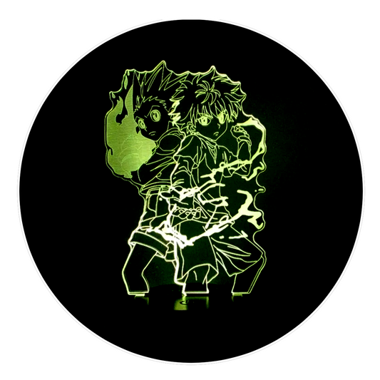 Lámpara 3D Led Gon y Killua 002 Hunter X
