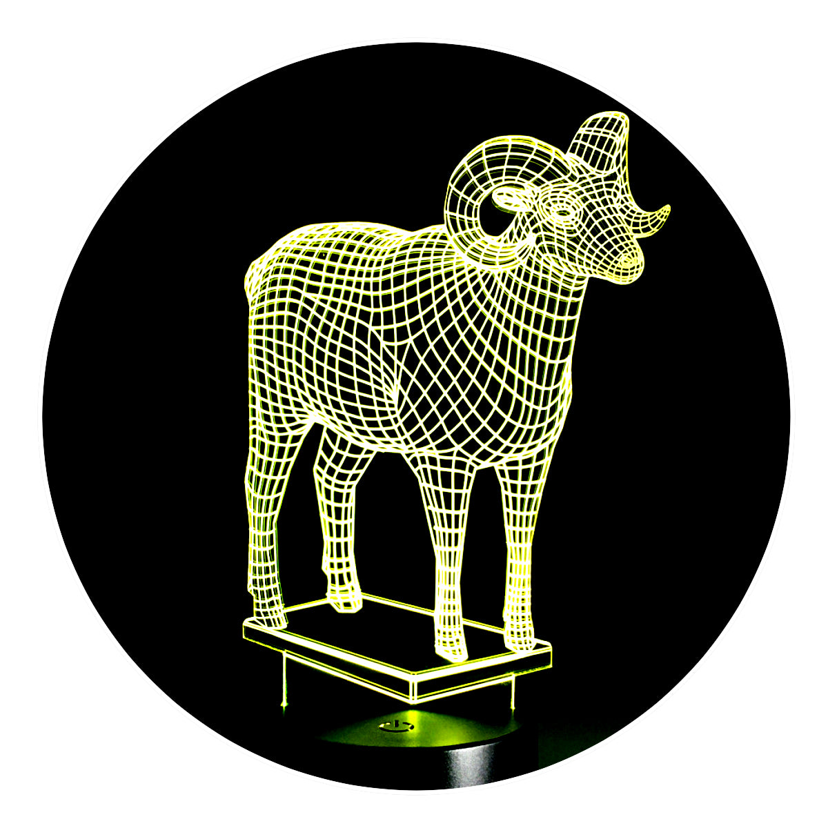 Lámpara 3D Led Cabra Mundo Animal