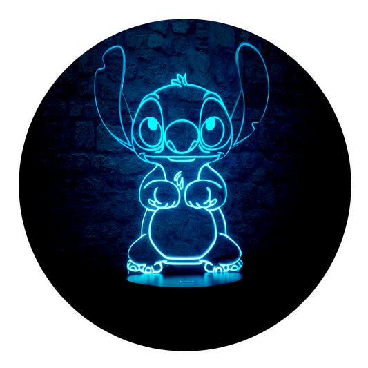 Lámpara 3D Led Stitch Lilo Película