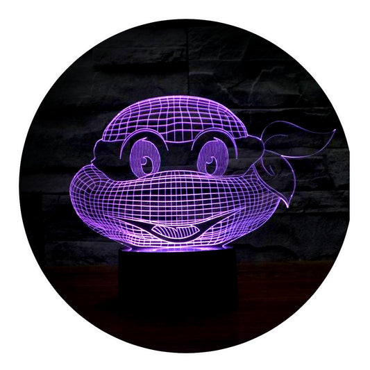 Lámpara 3D Led Tortugas Ninja