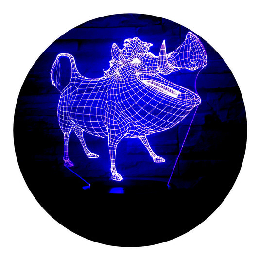 Lámpara 3D Led Pumba El Rey Leon