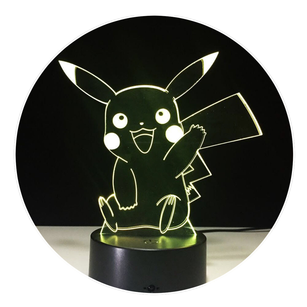 Lámpara 3D Led Pikachu Saludando – 3D Lamp Chile