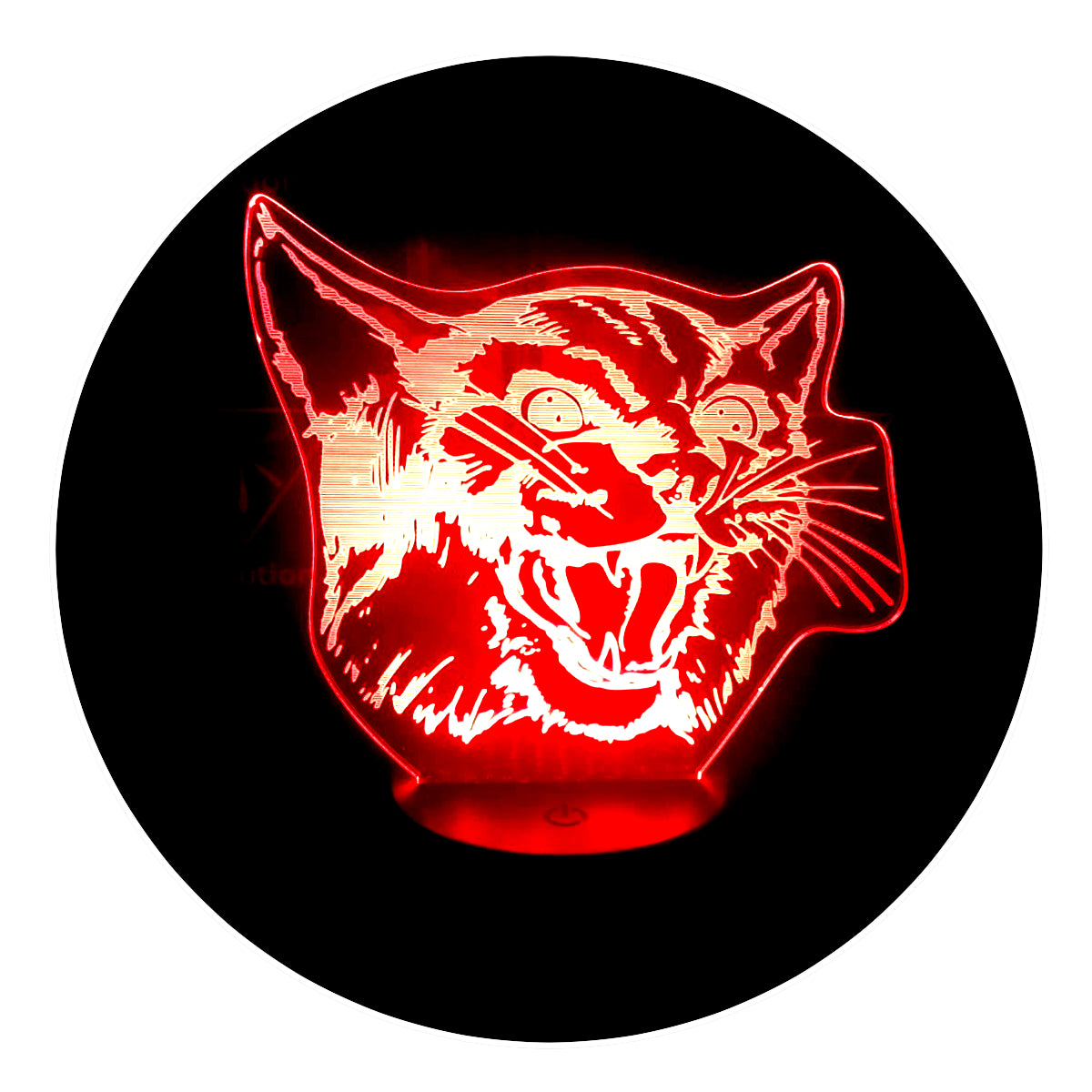 Lámpara 3D Led Gato Maullando