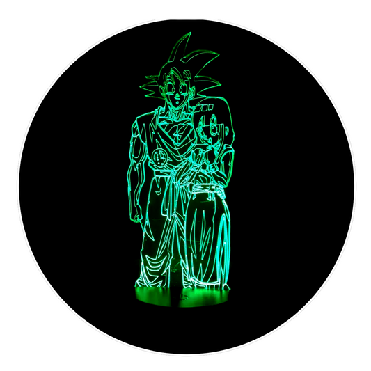 Lámpara 3D Led Goku Y Milk Dragon Ball