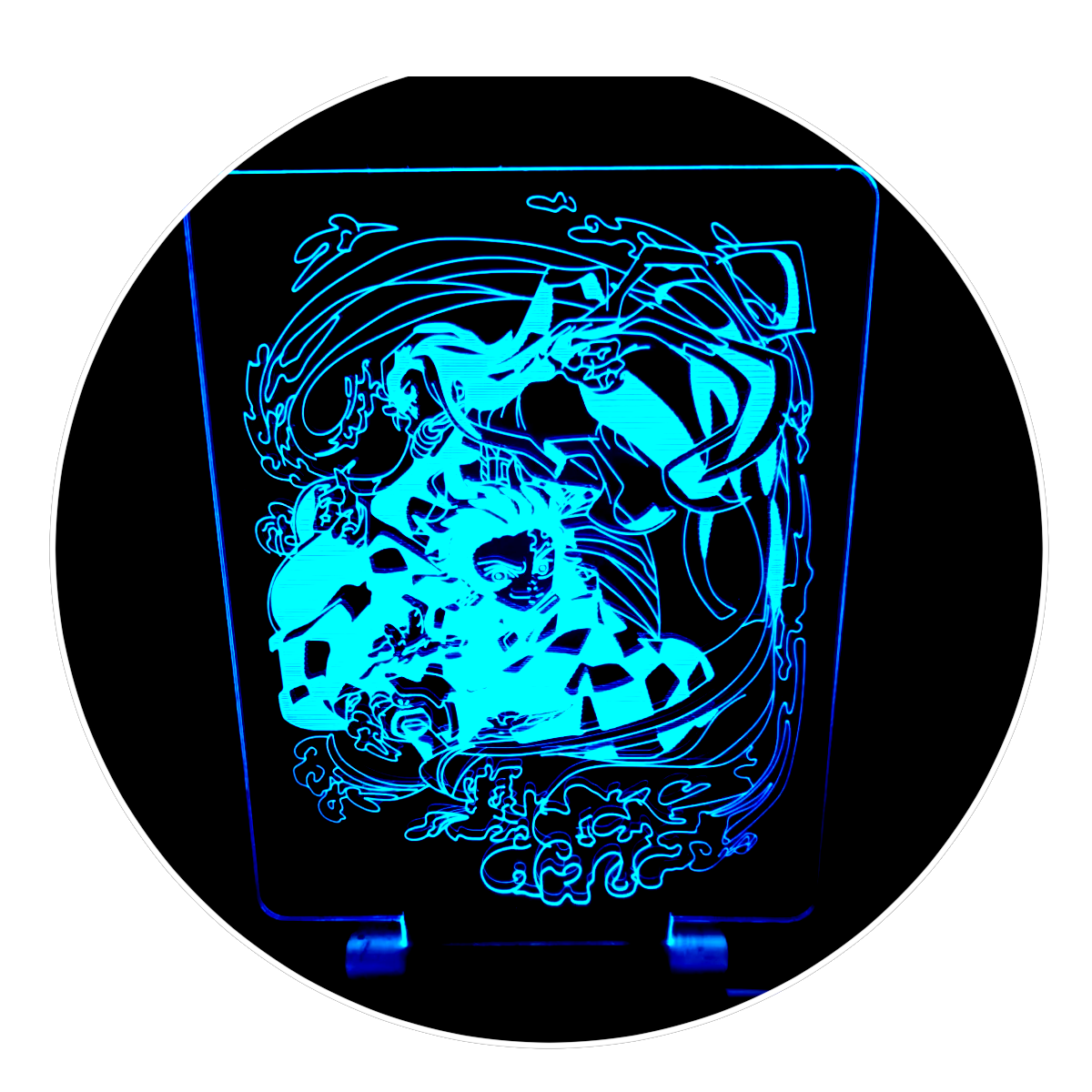 Lámpara 3D Led Tanjiro y Nezuko Kimetsu