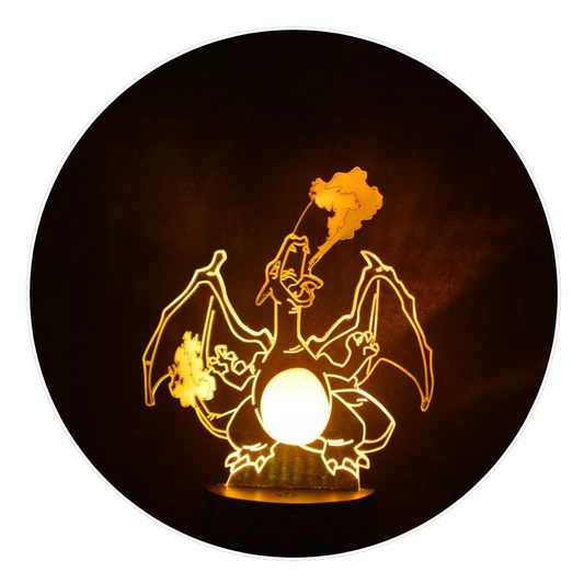 Lámpara 3D Led Charizard 002 Pokemon