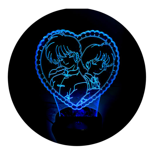 Lámpara 3D Led Ranma 1/2 Anime Clásico