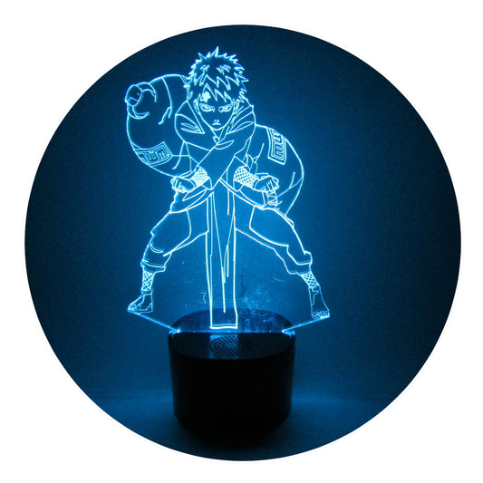 Lámpara 3D Led Gaara Kazekage Naruto