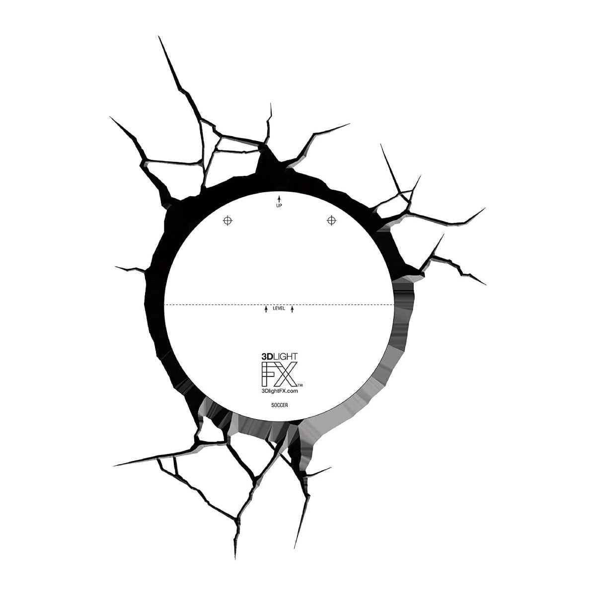 Lámpara Aplique Mural 3D Deco Balón de Fútbol