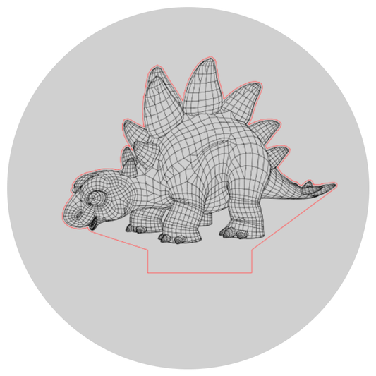 Lámpara 3D Led Cartoon Stegosaurus Mundo Jurásico
