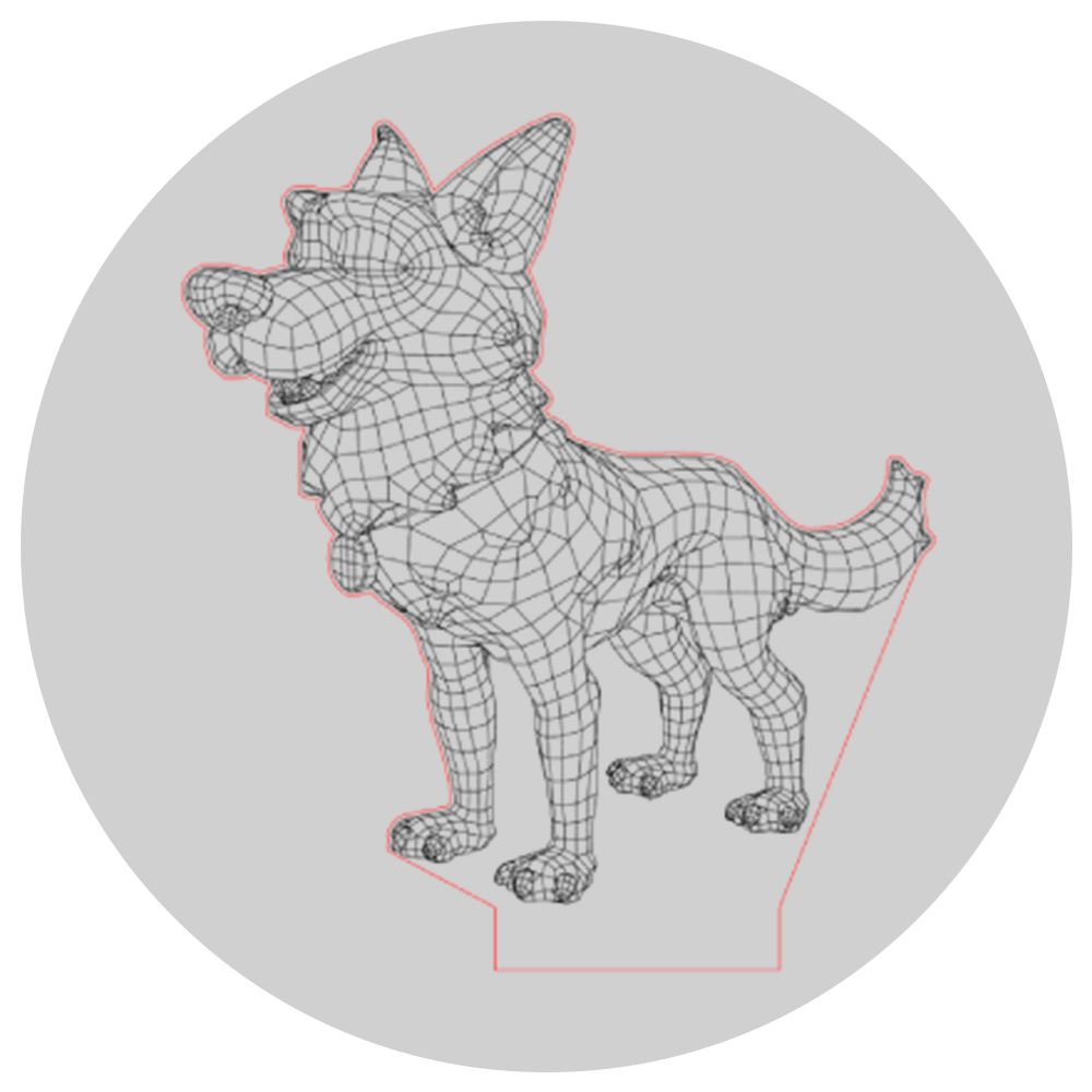 Lámpara 3D Led Lobo Cartoon Mundo Animal