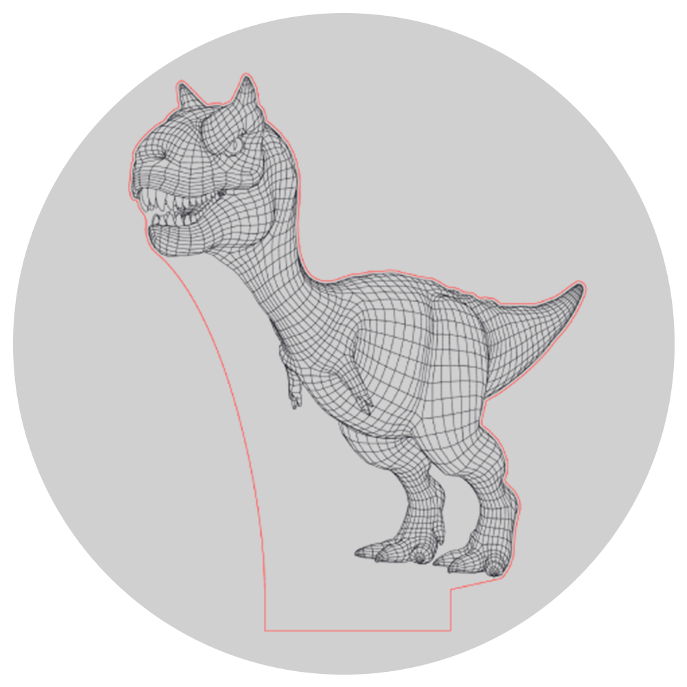 Lámpara 3D Led Dino Cartoon T Rex