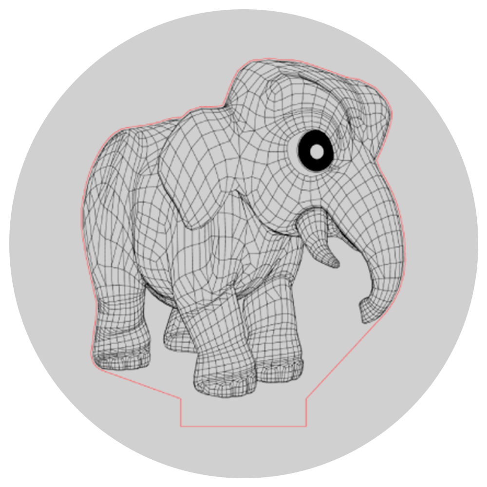 Lámpara 3D Led Elefante Bebe