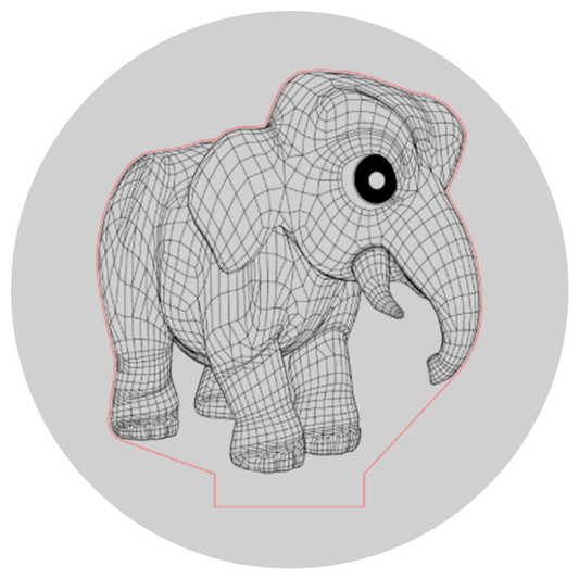 Lámpara 3D Led Elefante Bebe