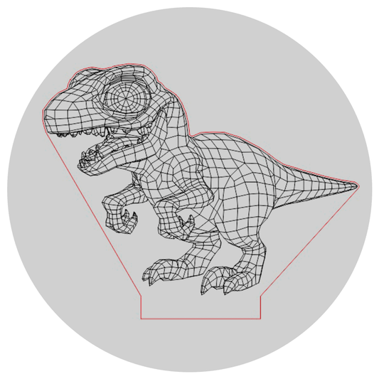 Lámpara 3D Led Dino Cartoon Velociraptor