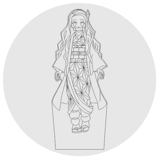 Lámpara 3D Led Nezuko Kamado 002 Kimetsu