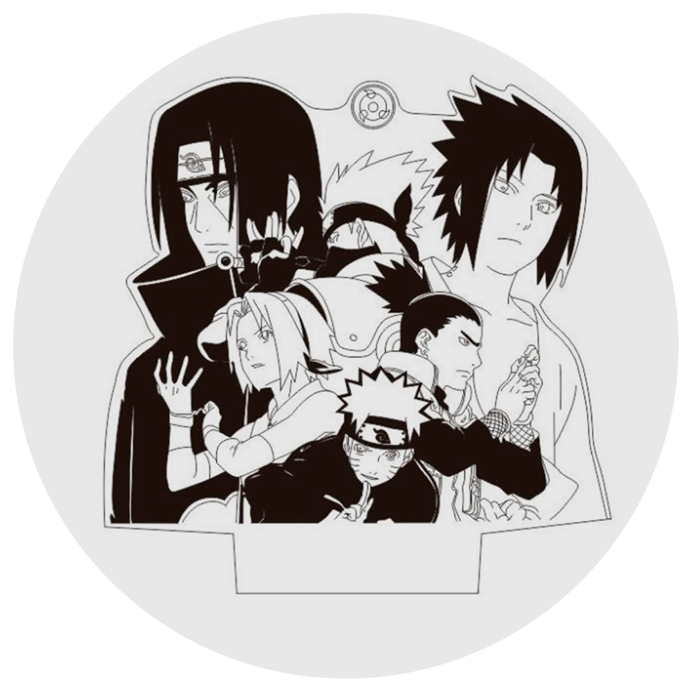 Lámpara 3D Led Team 7 Naruto