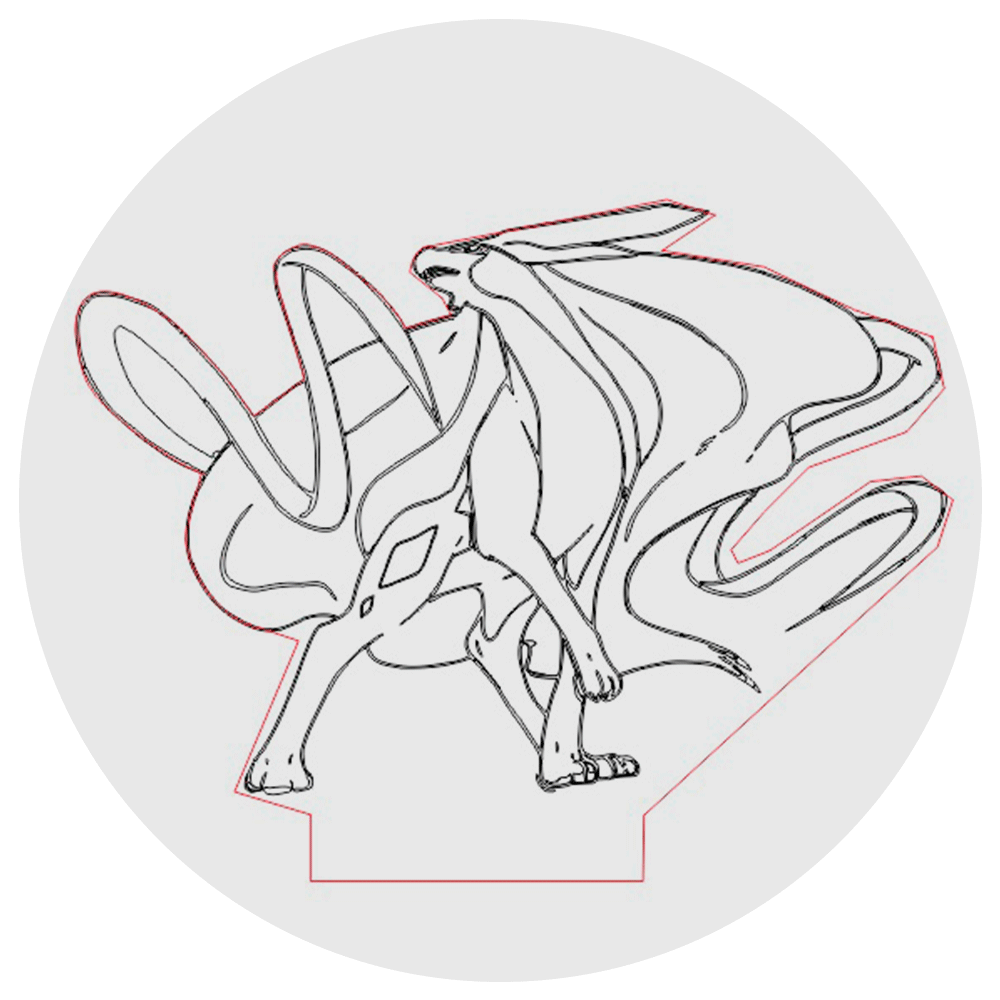 Lámpara 3D Led Suicune Pokemon