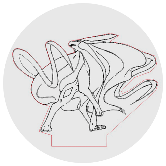 Lámpara 3D Led Suicune Pokemon