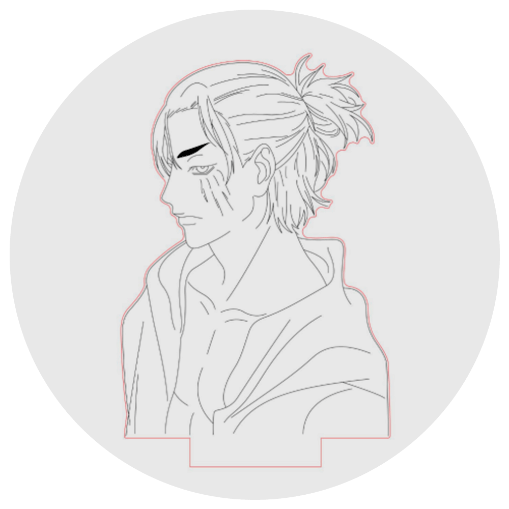 Lámpara 3D Led Eren Yeager 003 Shingeki no Kyojin