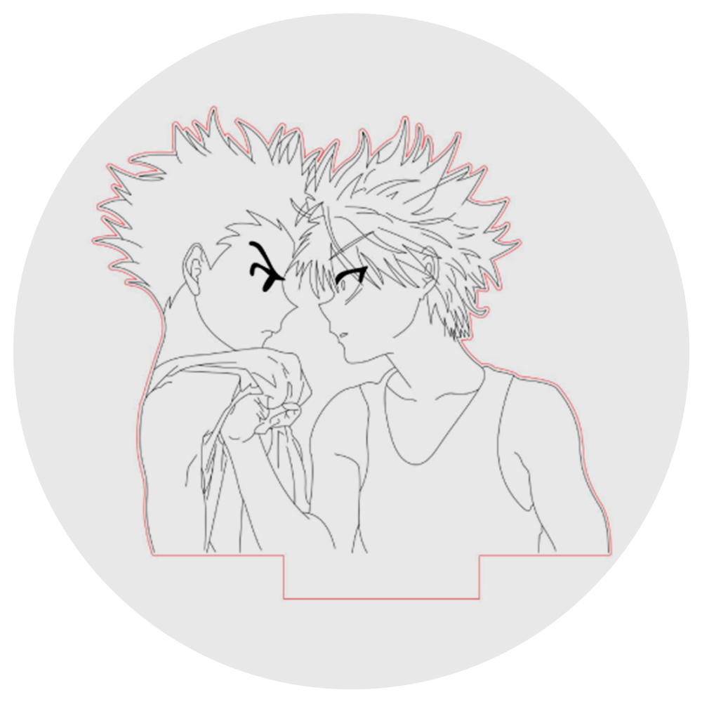 Lámpara 3D Led Gon Freecs and Killua Zoldyck