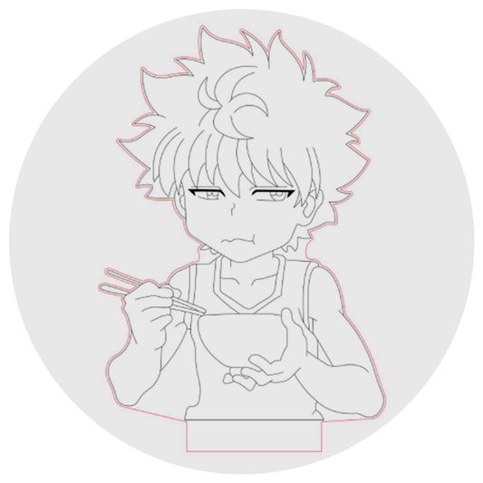 Lámpara 3D Led Killua Comiendo Hunter X