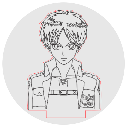 Lámpara 3D Led Eren Yeager 002 Shingeki no Kyojin