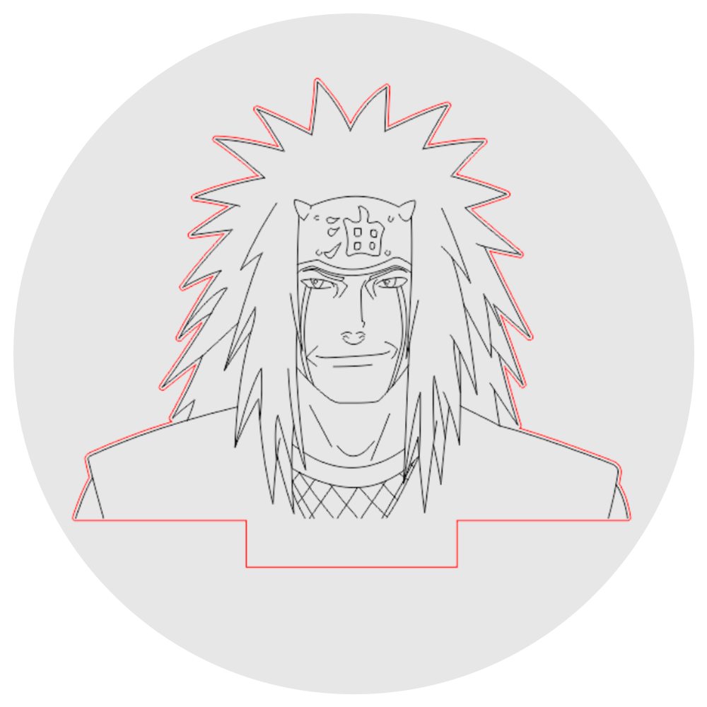 Lámpara 3D Led Jiraiya Goketsu Naruto