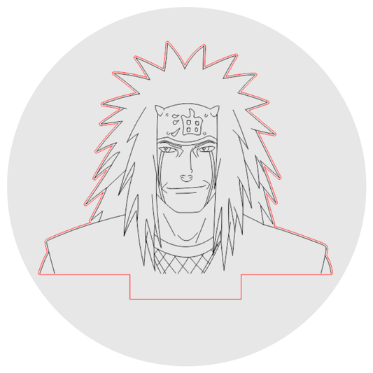 Lámpara 3D Led Jiraiya Goketsu Naruto