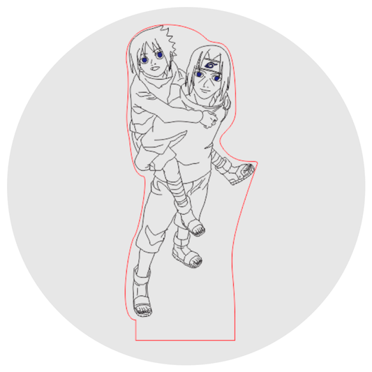 Lámpara 3D Led Sasuke Sakura
