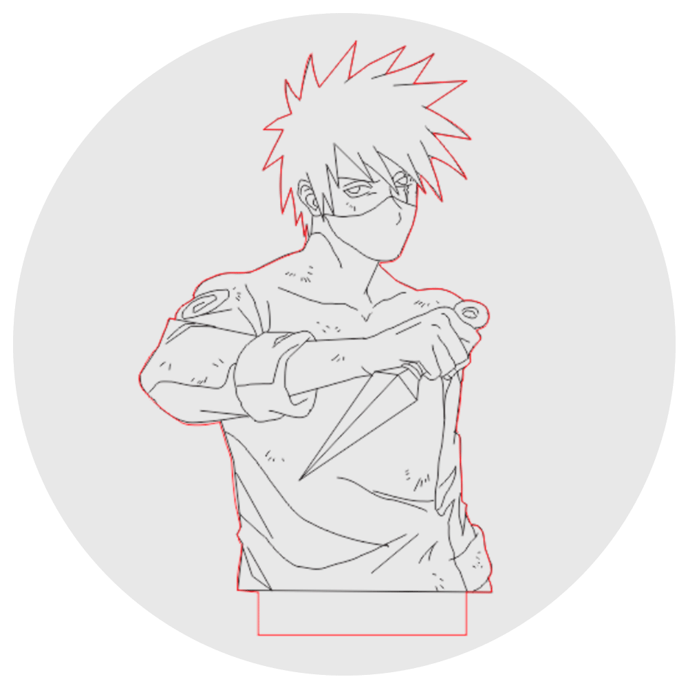 Lámpara 3D Led Kakashi Hatake Kunai