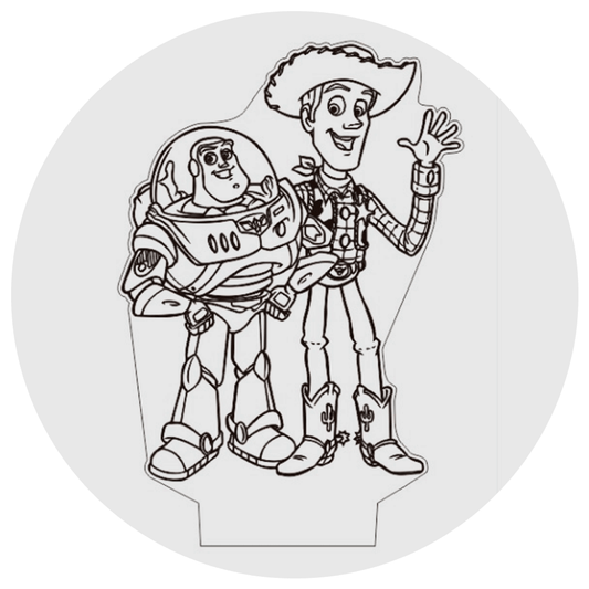Lámpara 3D Led Buzz Lightyear Woody
