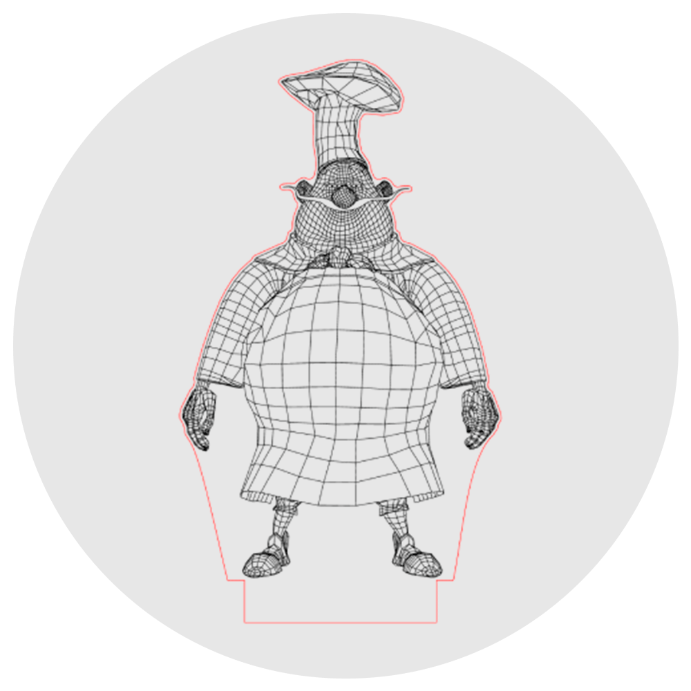 Lámpara 3D Led Cartoon Cocinero