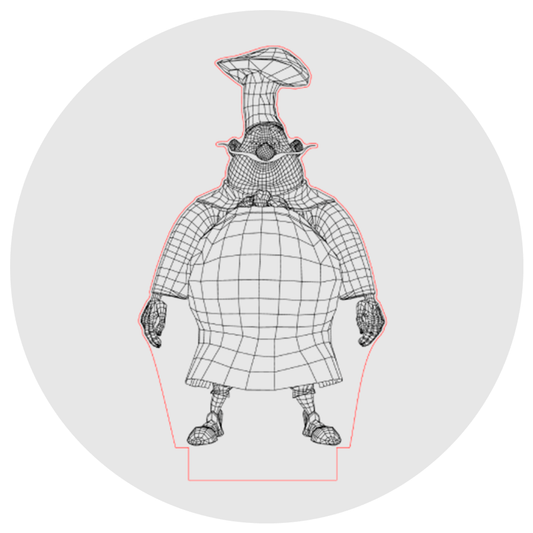 Lámpara 3D Led Cartoon Cocinero