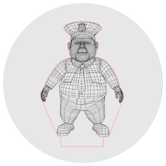 Lámpara 3D Led Cartoon Policia