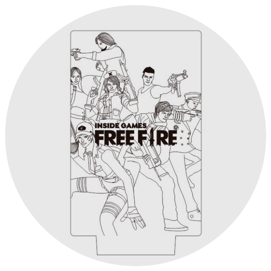 Lámpara 3D Led Free Fire Battlegrounds