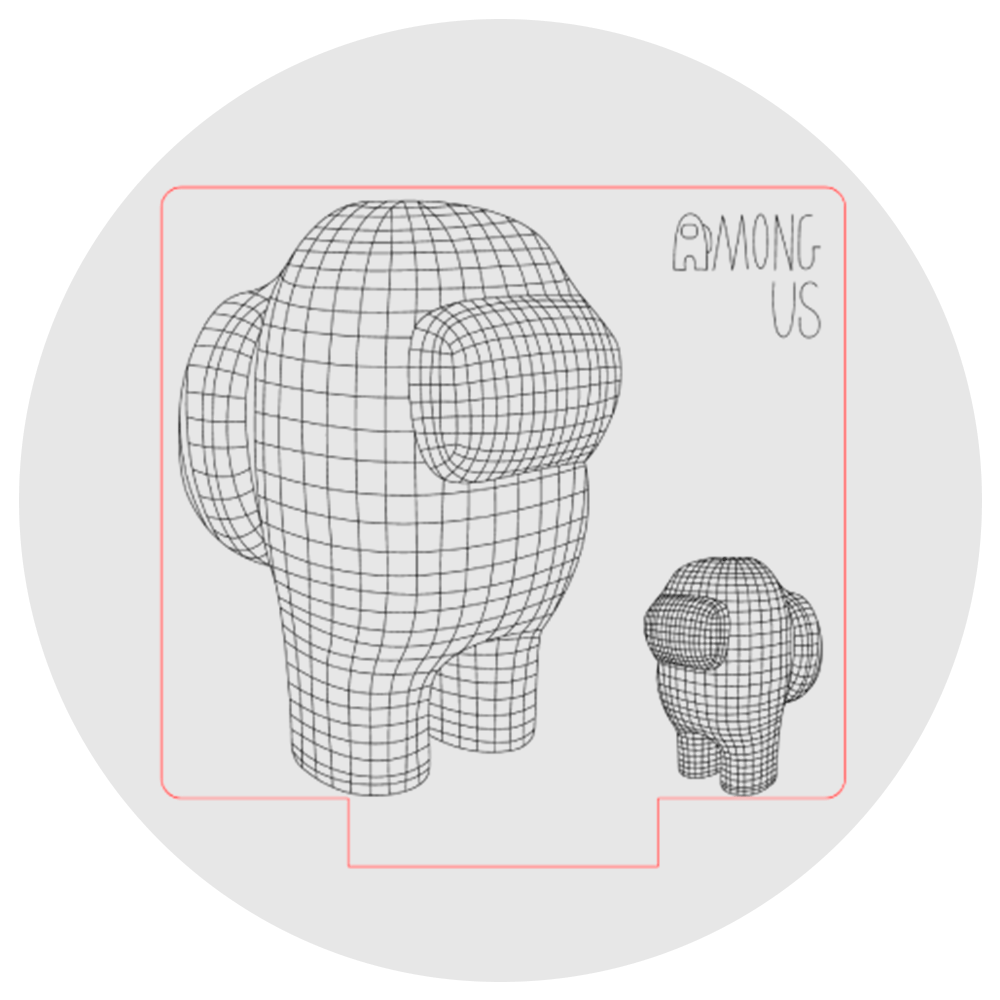 Lámpara 3D Led Among Us 03