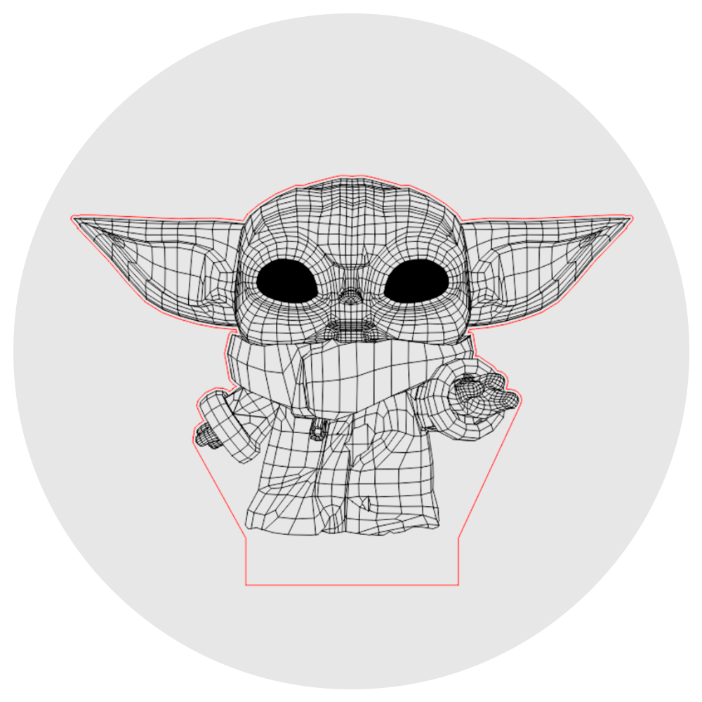 Lámpara 3D Led Star Wars Baby Yoda