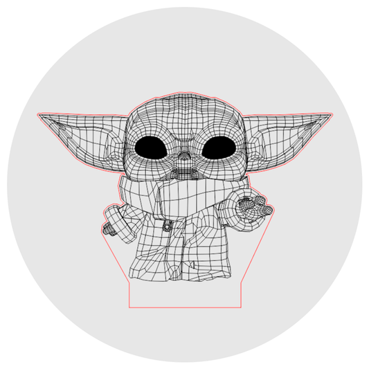Lámpara 3D Led Star Wars Baby Yoda