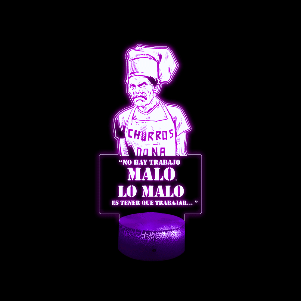 Lámpara De Mesa Don Ramon Día Del Trabajador Ilusión 3d