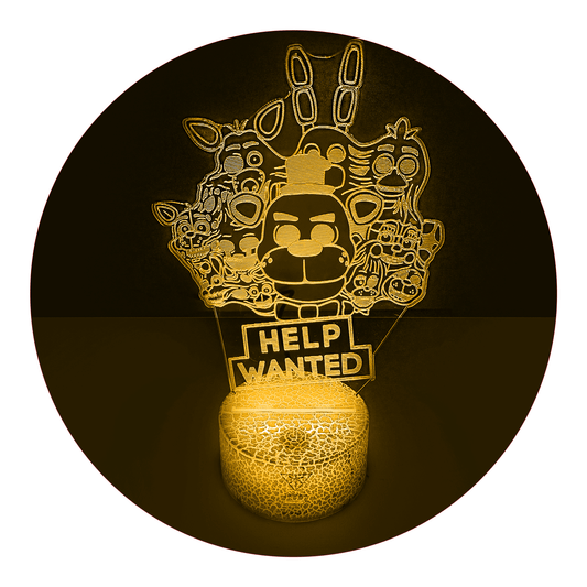 Lámpara 3D Led Five Nights at Freddy's Help Wanted