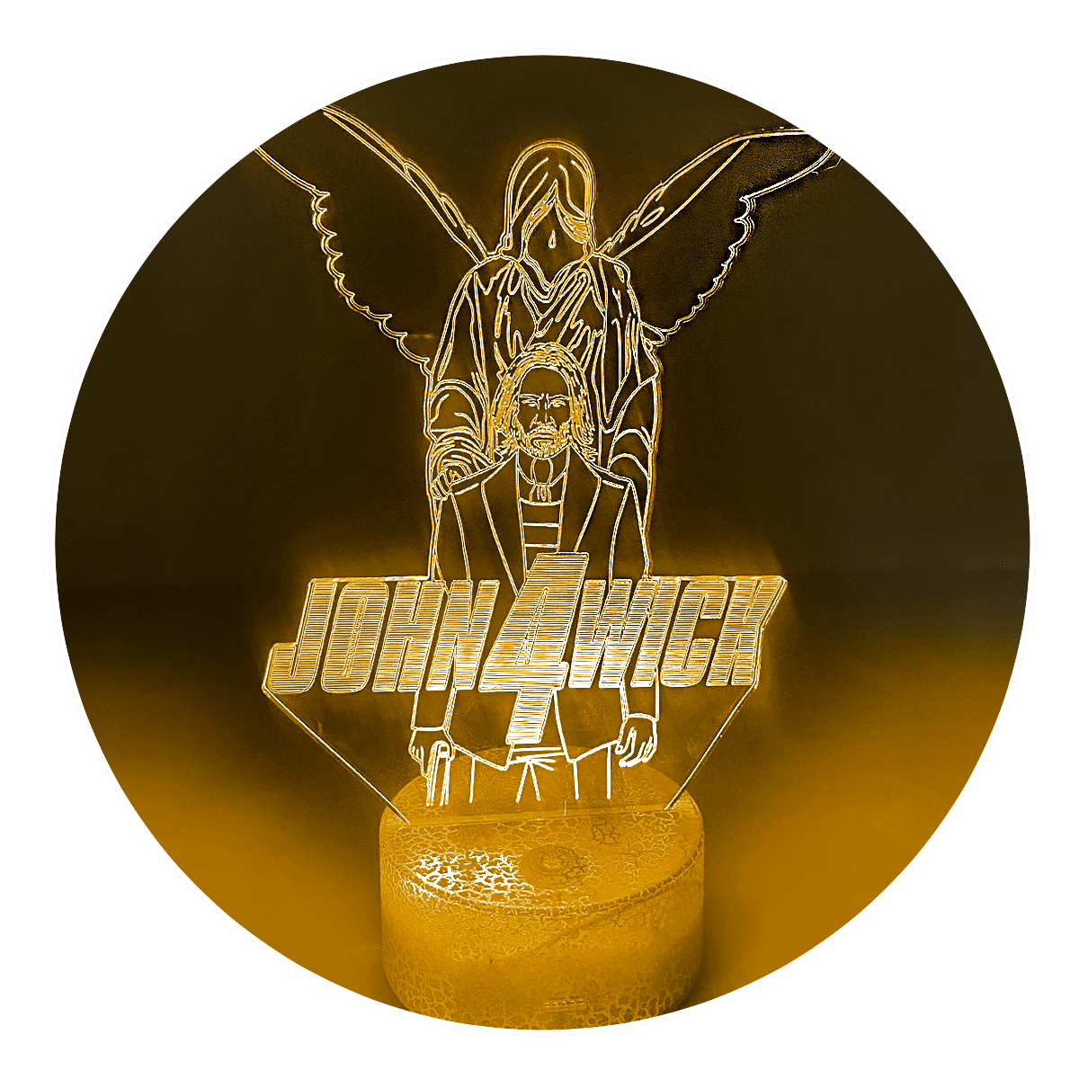 Lámpara 3D Led Jhon Wick 001