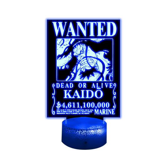 Lámpara 3D Led Decorativa Kaido Wanted