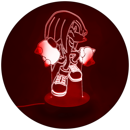 Lámpara 3D Led Knuckles - Sonic The Hedgehog