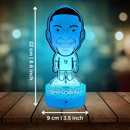 Lámpara De Mesa Kylian Mbappe Fútbol Ilusión 3d