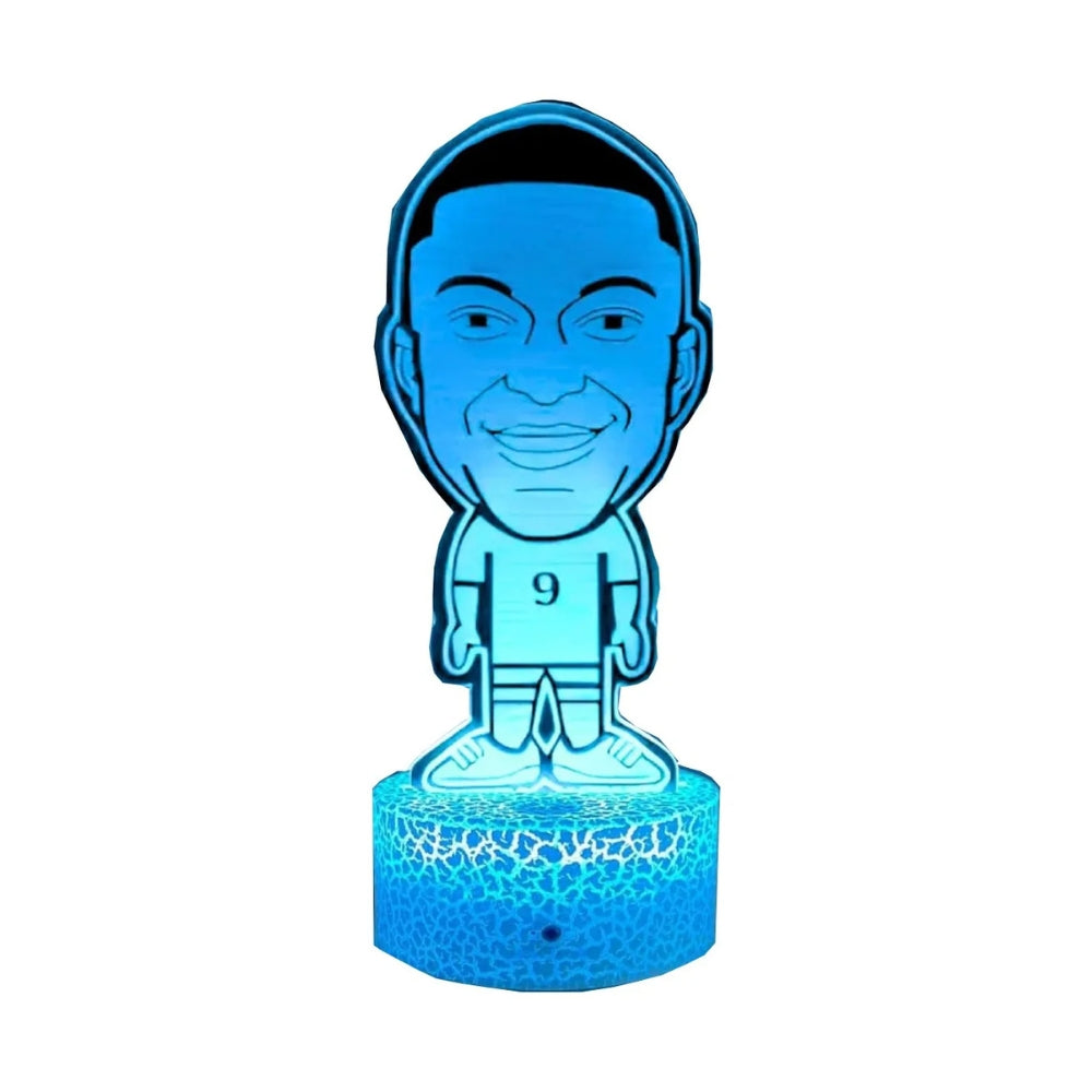 Lámpara De Mesa Kylian Mbappe Fútbol Ilusión 3d