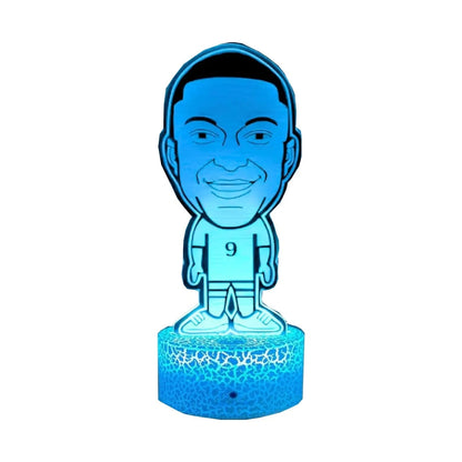 Lámpara De Mesa Kylian Mbappe Fútbol Ilusión 3d